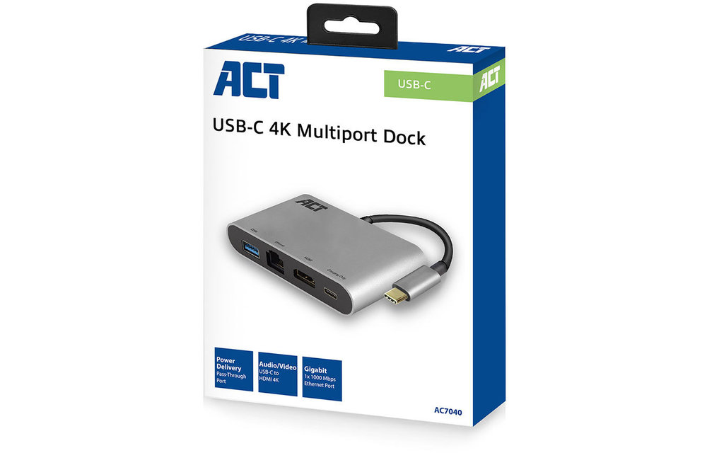 ACT AC7040 USB-C 4K Multiport Dock adapter