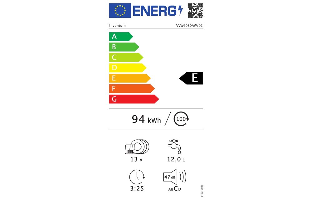 Inventum VVW6030AW - Vrijstaande vaatwasser