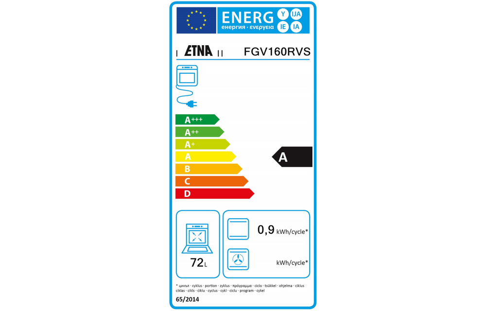 ETNA FGV160RVS Fornuis Elektrisch grill - Elektrisch fornuis