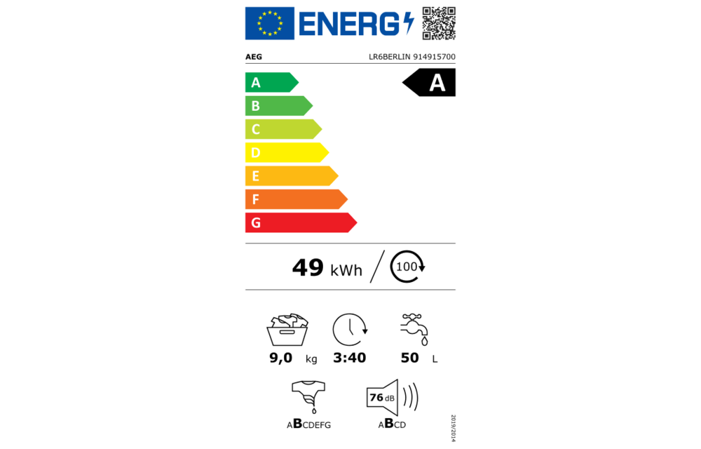 AEG ProSteam LR6BERLIN - Wasmachine