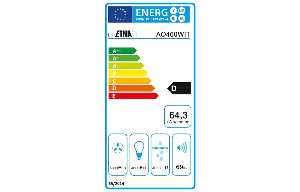 ETNA AO460WIT afzuigkap - Onderbouw afzuigkap