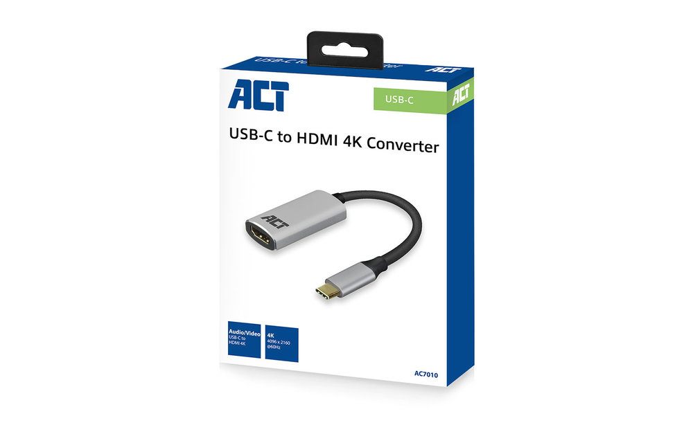 ACT AC7010 USB-C naar HDMI female adapter, 4K - Adapter