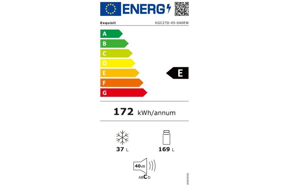Exquisit KGC270-45-040EW - Koel-vriescombinatie