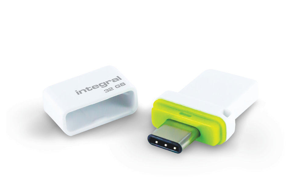 Integral Fusion Dual USB-C & USB-A 32GB Wit - USB stick