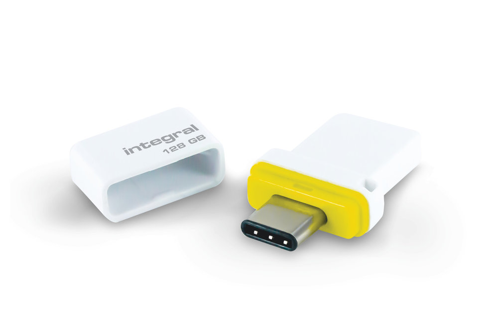 Integral Fusion Dual USB-C & USB-A 128GB Wit - USB stick