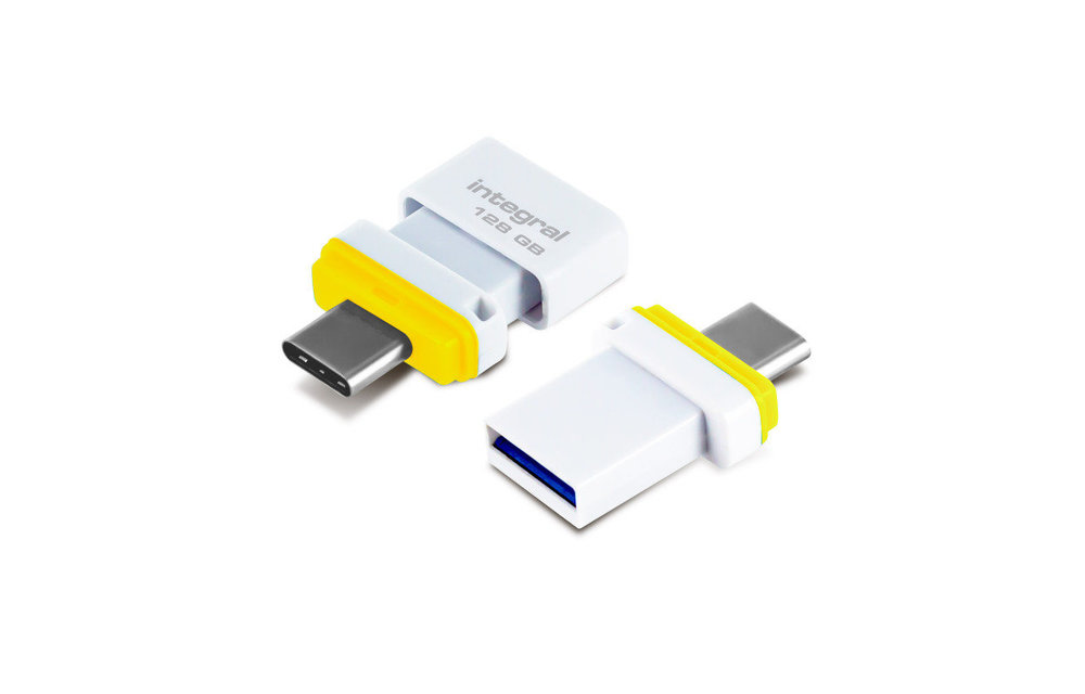 Integral Fusion Dual USB-C & USB-A 128GB Wit - USB stick