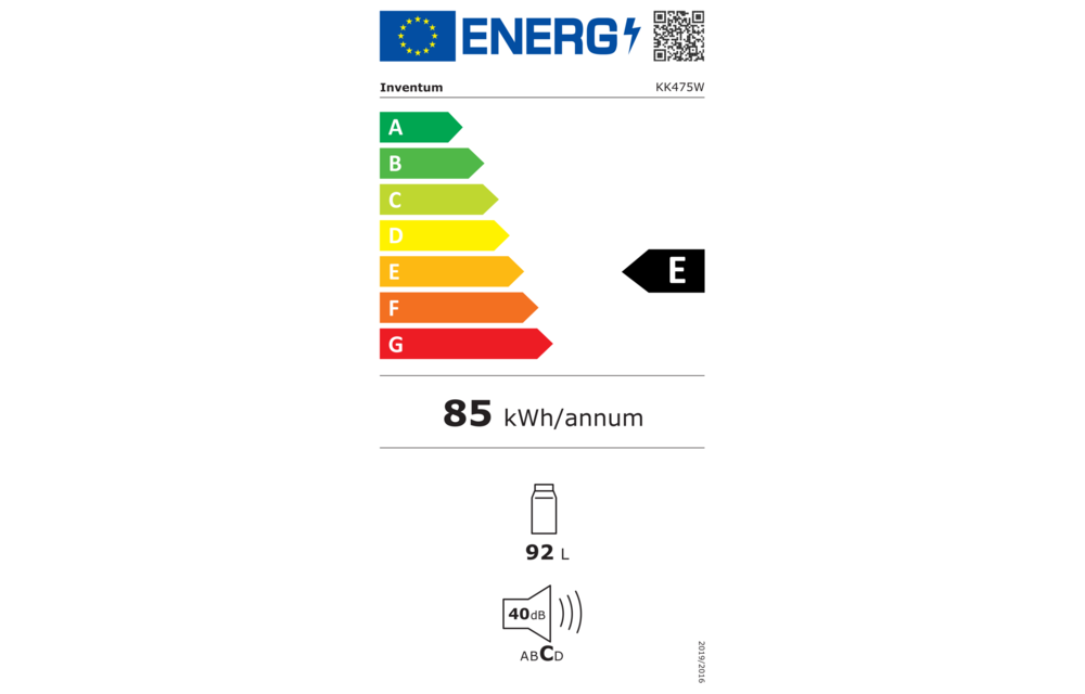 Inventum KK475W - Vrijstaande koelkast