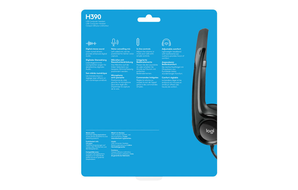 Logitech H390 (Zwart) - USB Headset