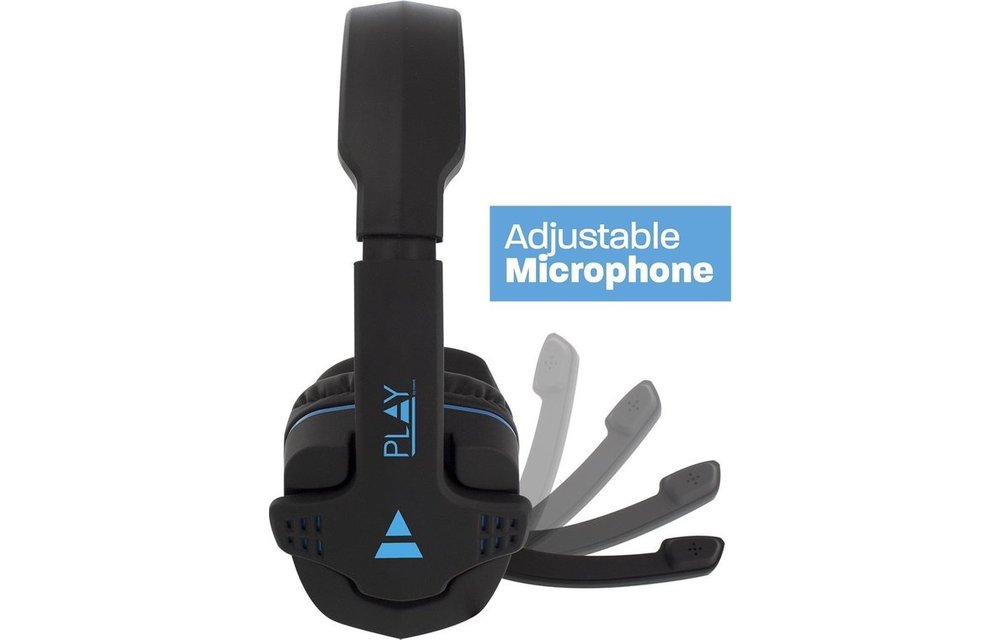 Ewent Play PL3320 (Zwart/Blauw) - Gaming headset