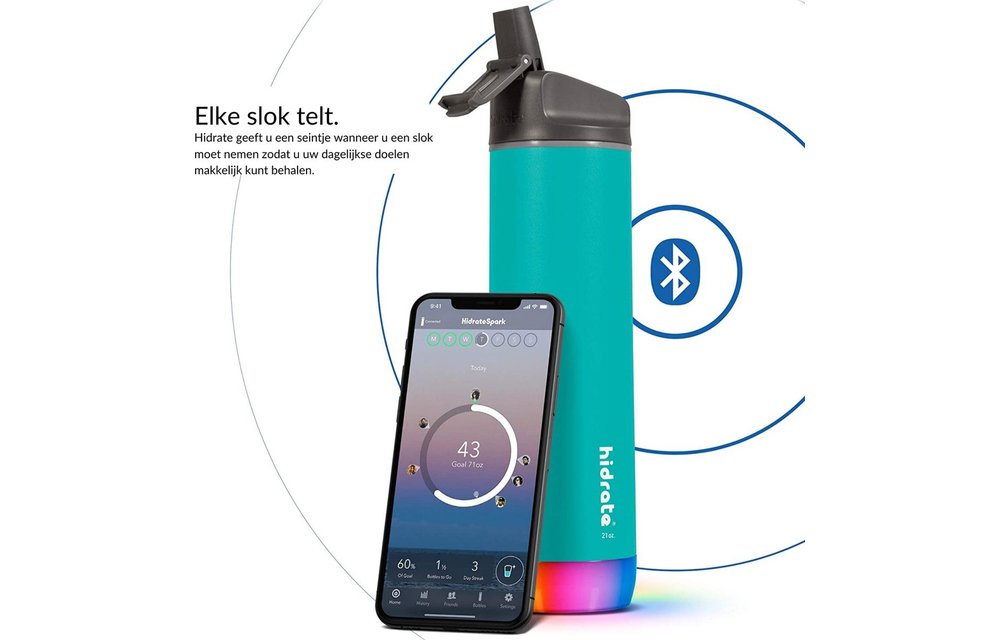 Hidrate Spark Steel (Straw Sea Glass) - Drinkfles