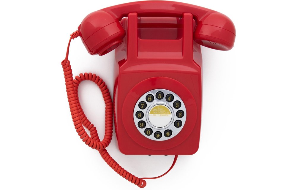GPO 746 Retro Wandtelefoon Rood - Retro telefoon