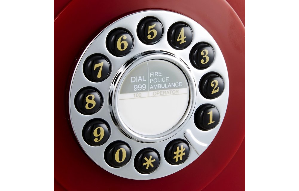 GPO 746 Retro Wandtelefoon Rood - Retro telefoon