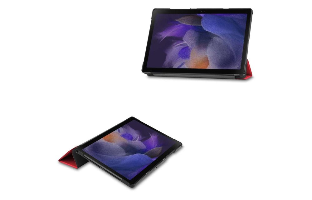 Just in Case Samsung Galaxy Tab A8 - Smart Tri-Fold Case - Rood - Beschermhoes