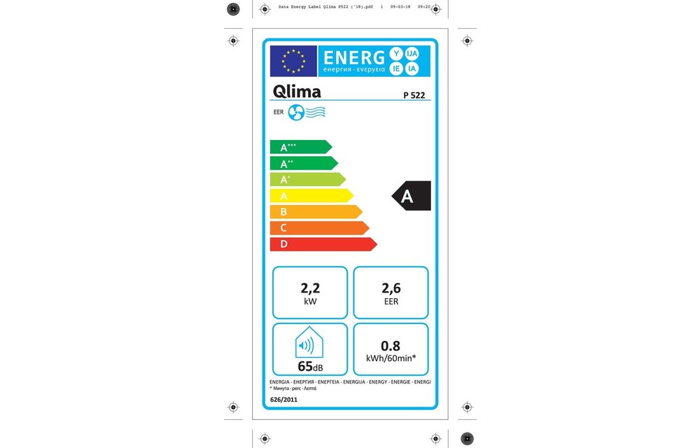Qlima P522 - Mobiele airco