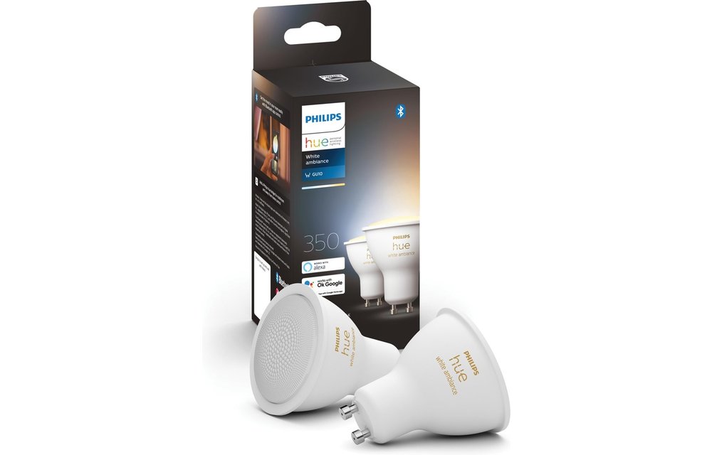 Philips Hue 2x GU10 4.3W White Ambiance Duo Pack