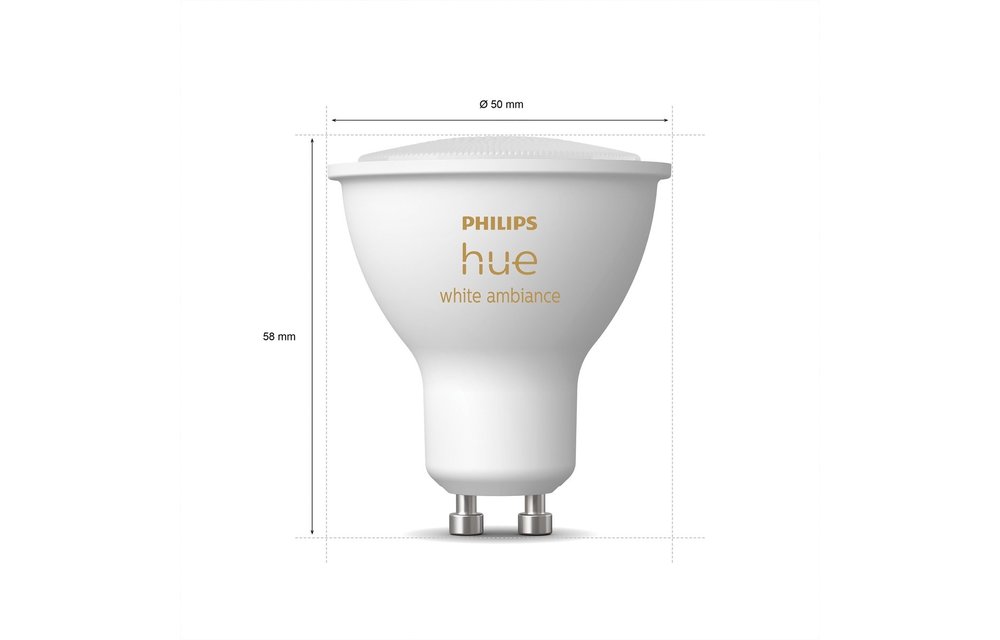 Philips Hue 2x GU10 4.3W White Ambiance Duo Pack