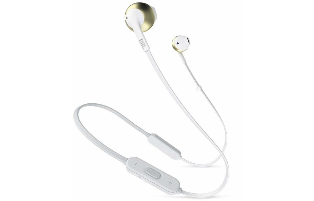 JBL T205 BT (Wit/Goud) - Draadloze oordopjes