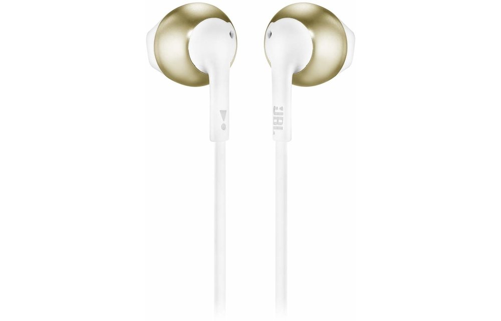 JBL T205 BT (Wit/Goud) - Draadloze oordopjes