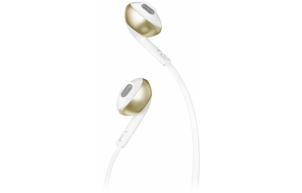 JBL T205 BT (Wit/Goud) - Draadloze oordopjes