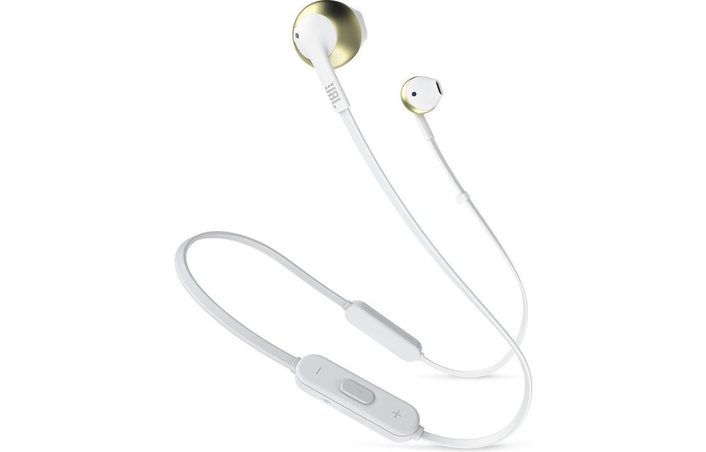 JBL T205 BT (Wit/Goud) - Draadloze oordopjes