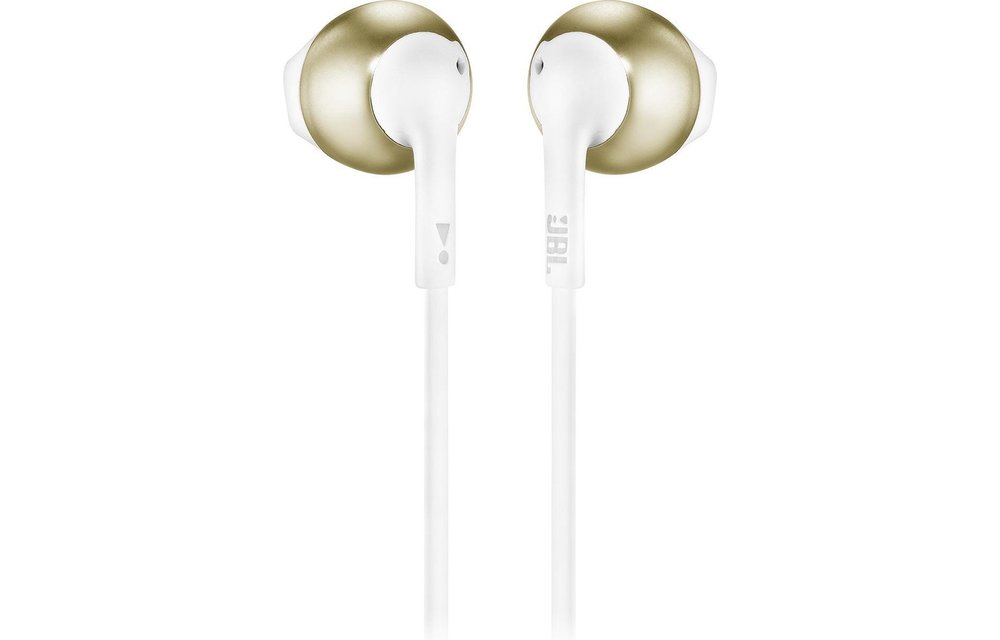 JBL T205 BT (Wit/Goud) - Draadloze oordopjes