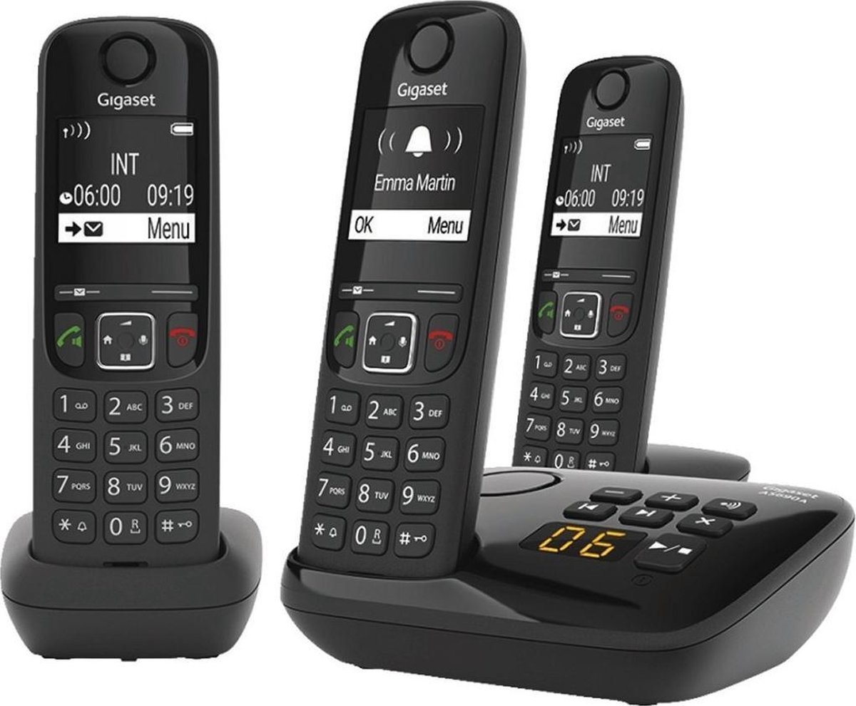 Gigaset AS690A Trio Zwart - Dect telefoon