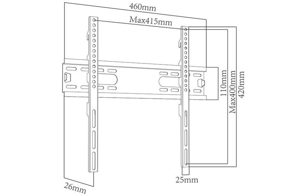 Blow TV HQ 32"-55" black slim - TV muurbeugel