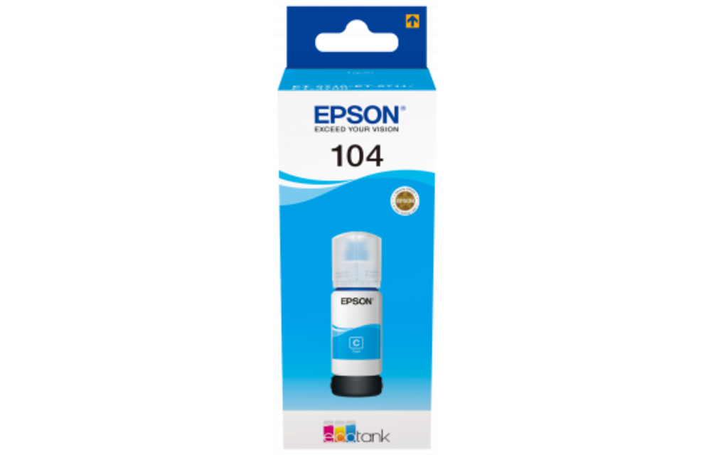 Epson Inktflesje Ecotank 104 Cyan - Printer