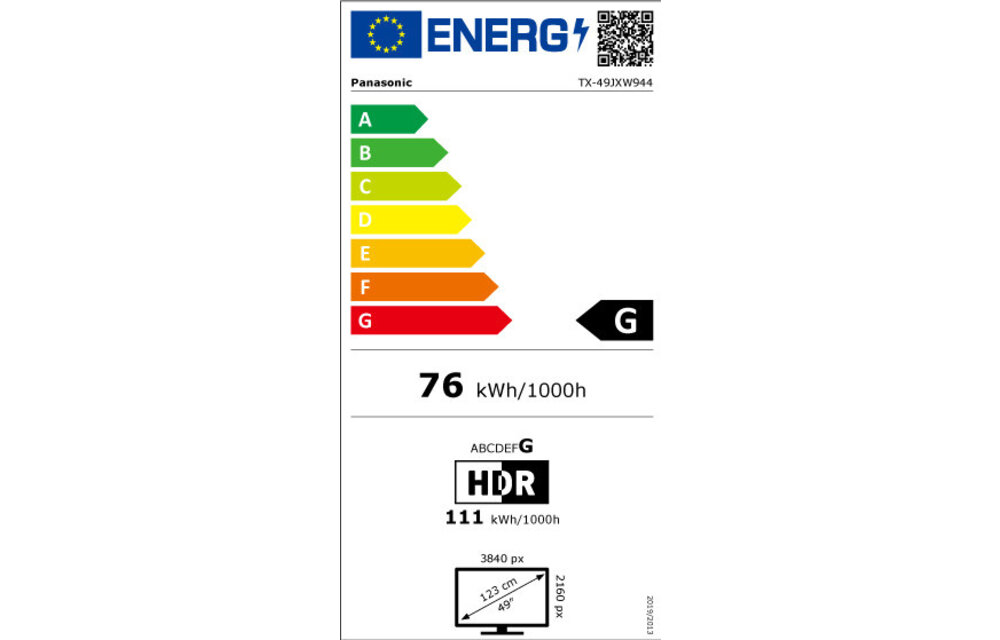 Panasonic TX-49JXW944 - 49 inch - LED TV