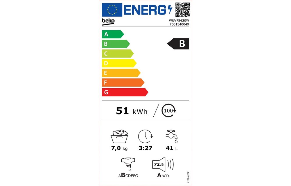 Beko WUV75420W - Wasmachine