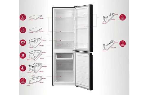 Inventum KV1500B - Koel-vriescombinatie