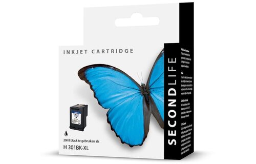 SecondLife HP 301 XL Zwart - Inktcartridge