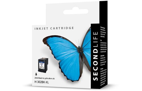 SecondLife HP 302 XL Zwart - Inktcartridge