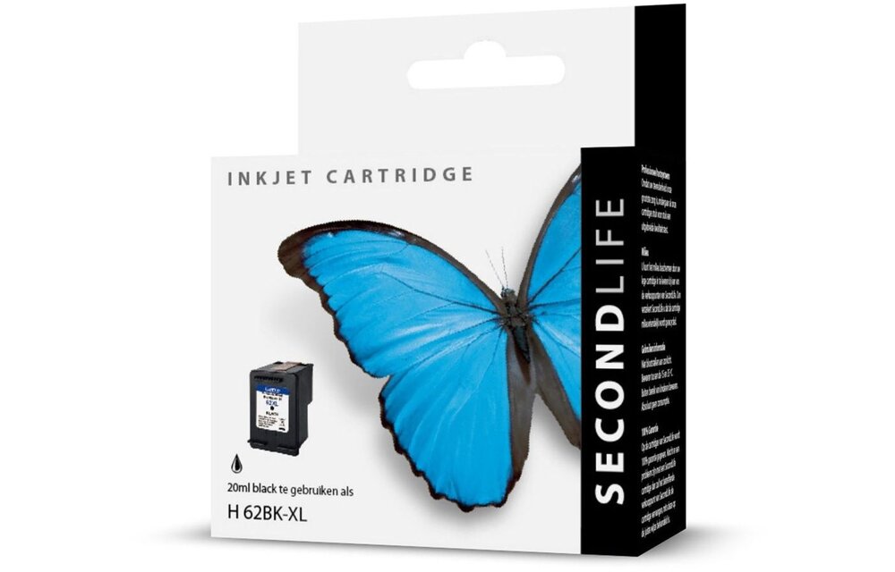 SecondLife HP 62 XL Zwart - Inktcartridge