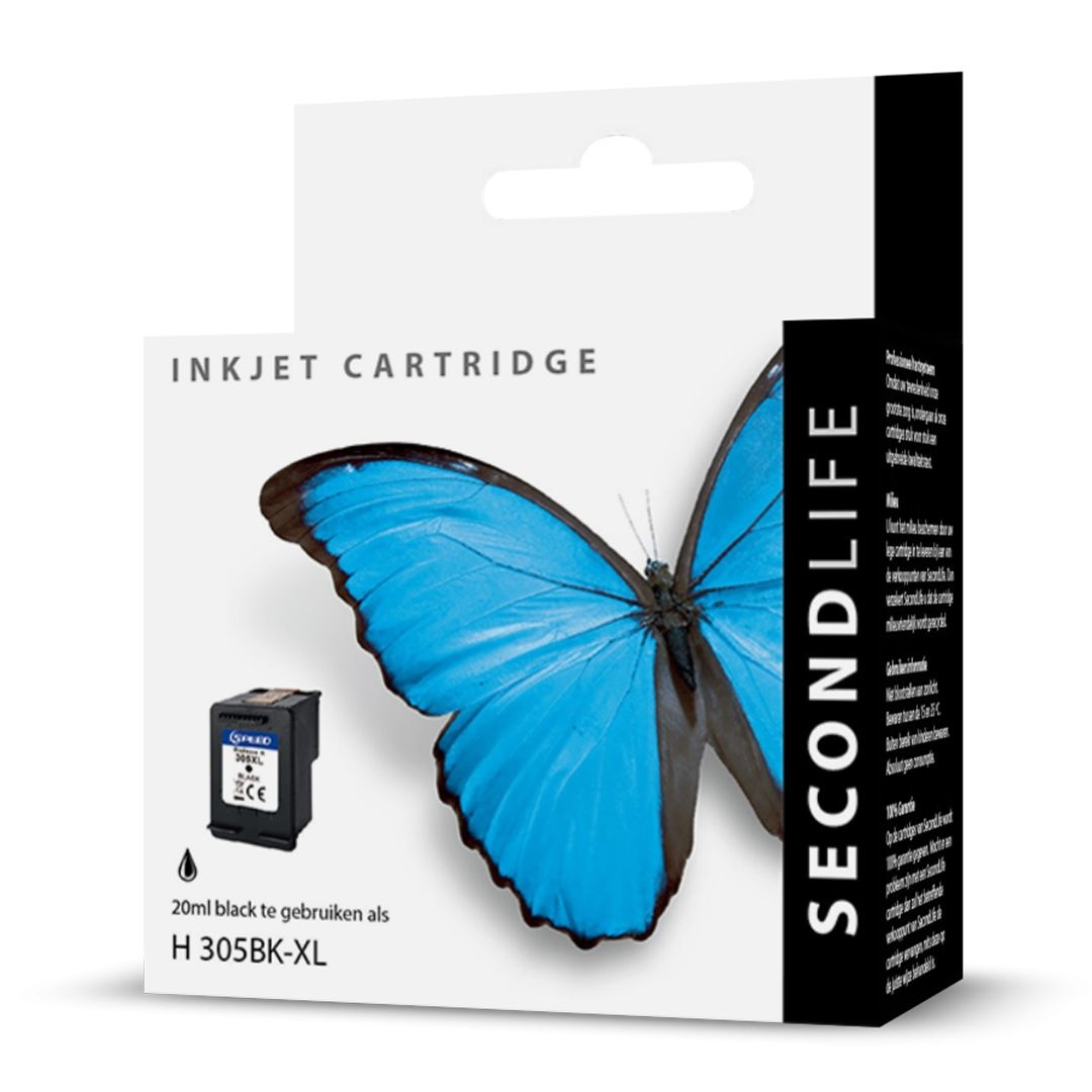 SecondLife HP 305 XL Zwart - Inktcartridge