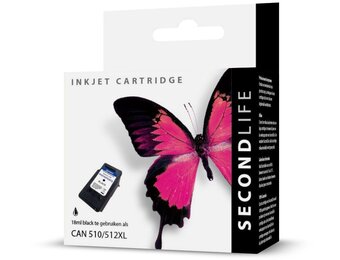 SecondLife Canon PG 510/512 Zwart - Inktcartridge