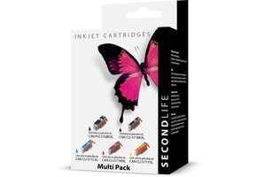 SecondLife Canon 570/571 Multipack Zwart + 3 kleuren - Inktcartridge