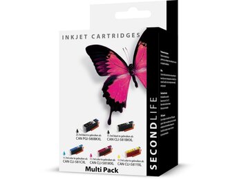 SecondLife Canon 580/581 Multipack (zwart + 3 kleuren) - Inktcartridge