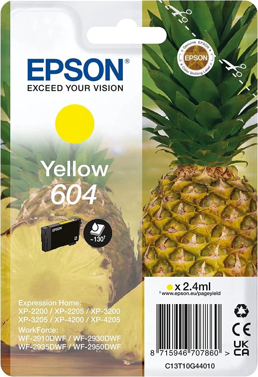 Epson 604 T10G44 Geel - Inktcartridge