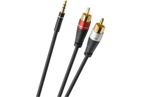Oehlbach D1C33191 SL Audiokabel 3.5mm 2x RCA 2,0M Zwart