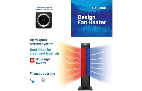 Clean Air Optima CA904B Hot & Cool Zwart - Staande ventilator