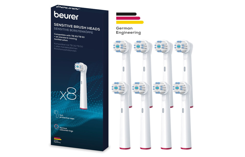 Beurer Borstelkoppen Sensitive voor TB 30 / TB 50 (8 stuks) - Opzetborstel