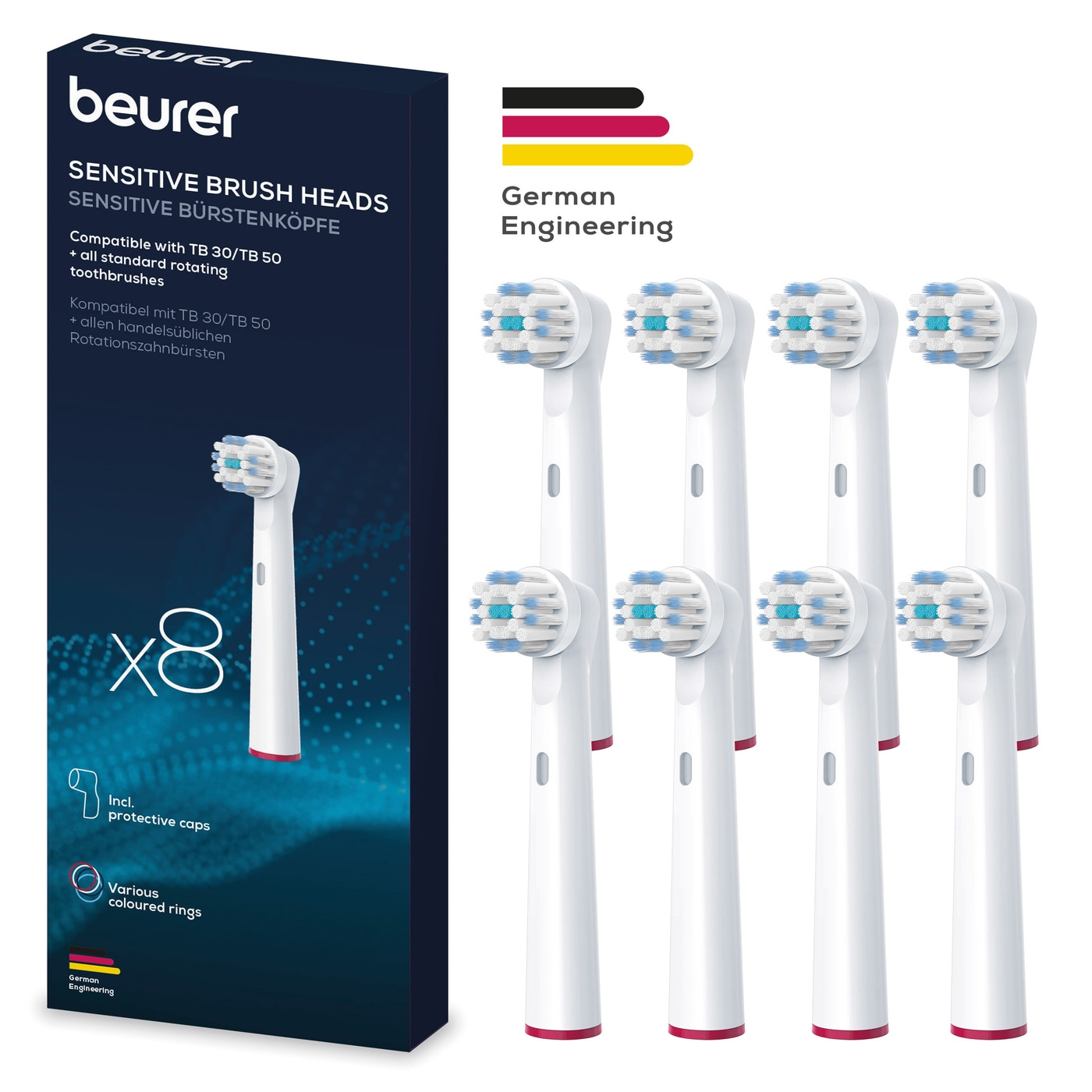 Beurer Borstelkoppen Sensitive voor TB 30 / TB 50 (8 stuks) - Opzetborstel