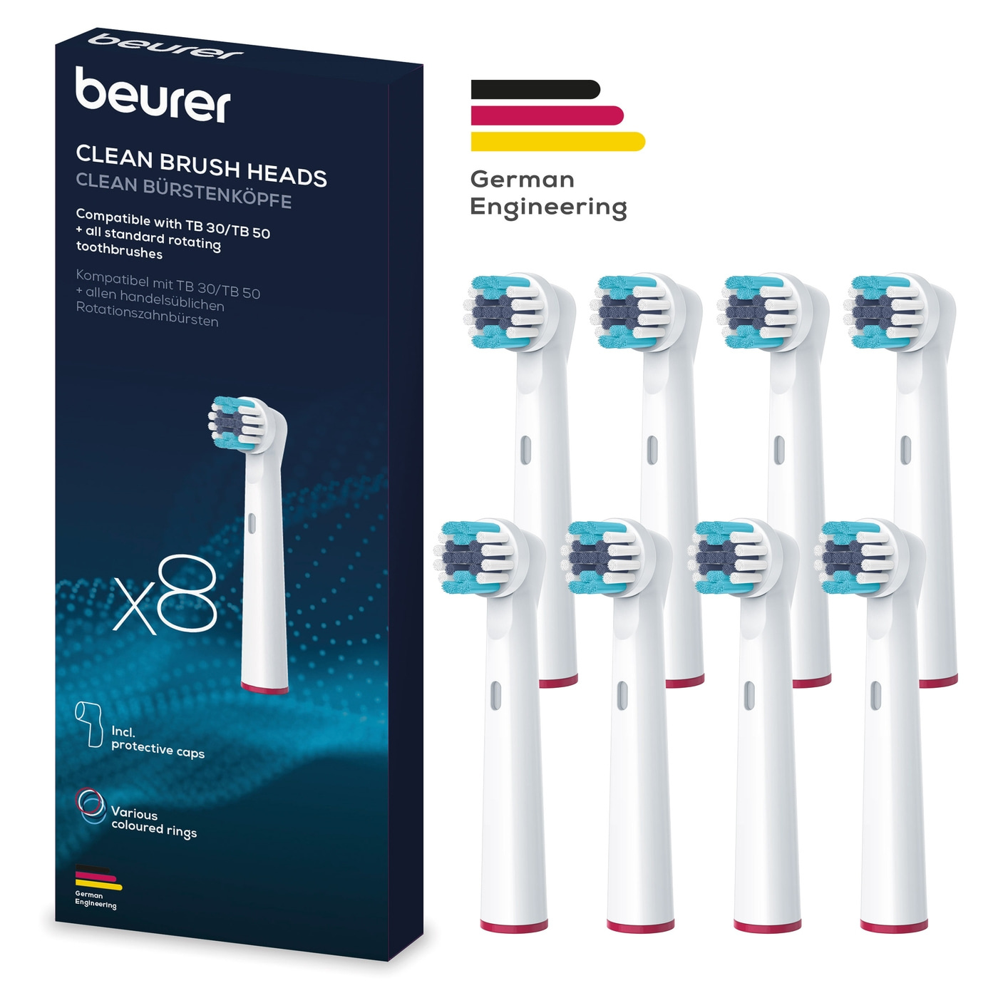 Beurer Borstelkoppen Clean voor TB 30 / TB 50 (8 stuks) - Opzetborstel