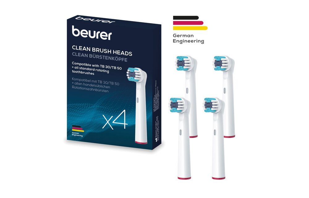 Beurer Borstelkoppen Clean voor TB 30/ TB 50 (4 stuks) - Opzetborstel
