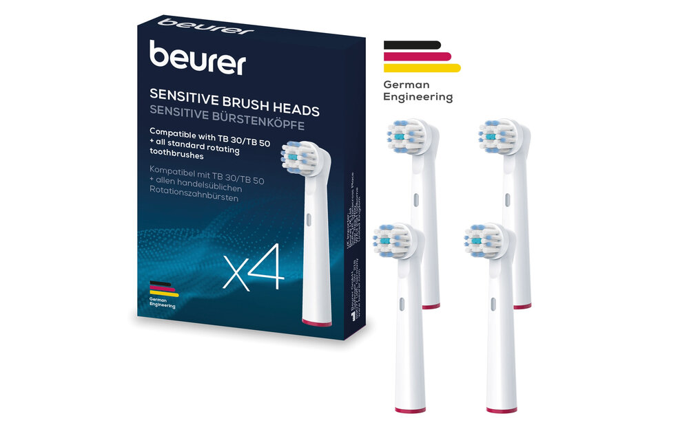 Beurer Borstelkoppen Sensitive voor TB 30 / TB 50 ( 4 stuks) - Opzetborstel