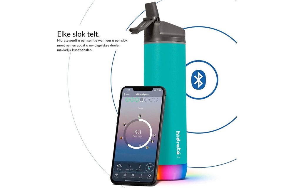 Hidrate Spark Straw Sea Glass - Drinkfles