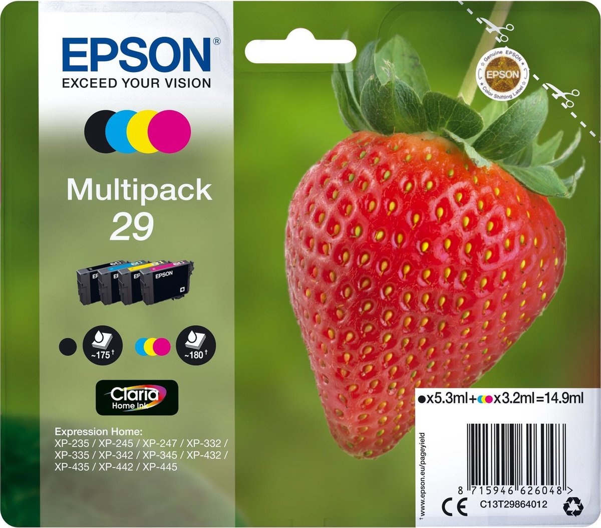 Epson 29 Multipack (zwart + 3 kleuren) - Inktcartridge