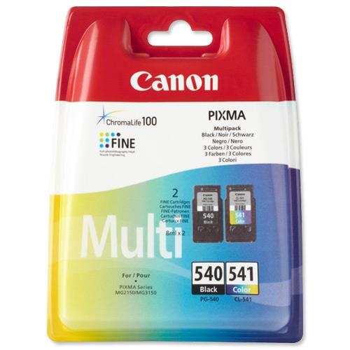 Canon PG-540 / CL-541 Multipack Zwart + 3 kleuren - Inktcartridge