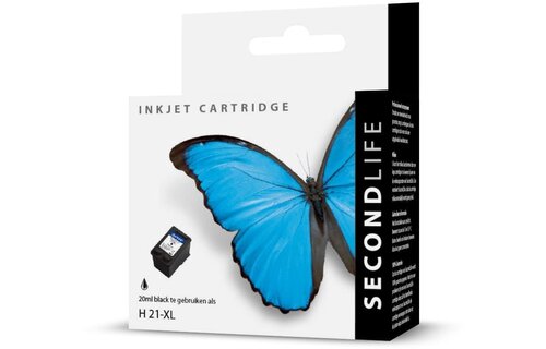 SecondLife HP 21 XL zwart - Inktcartridge
